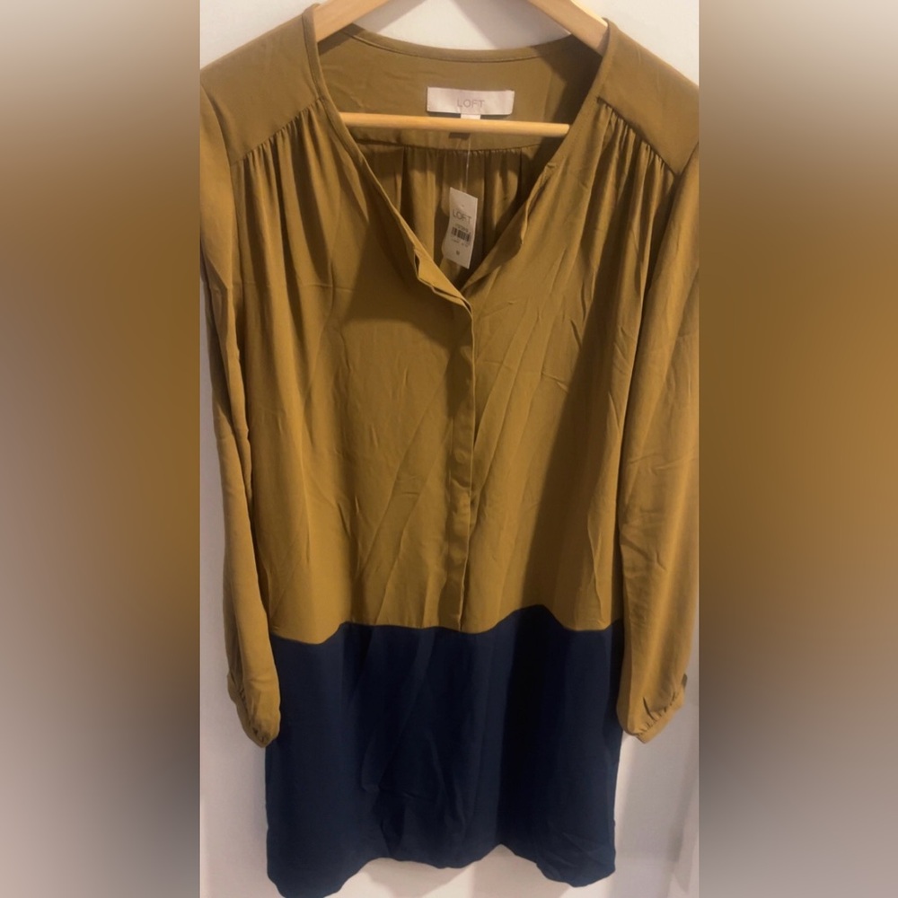 Ann Taylor Loft Color Block Dress NWT Sz: M